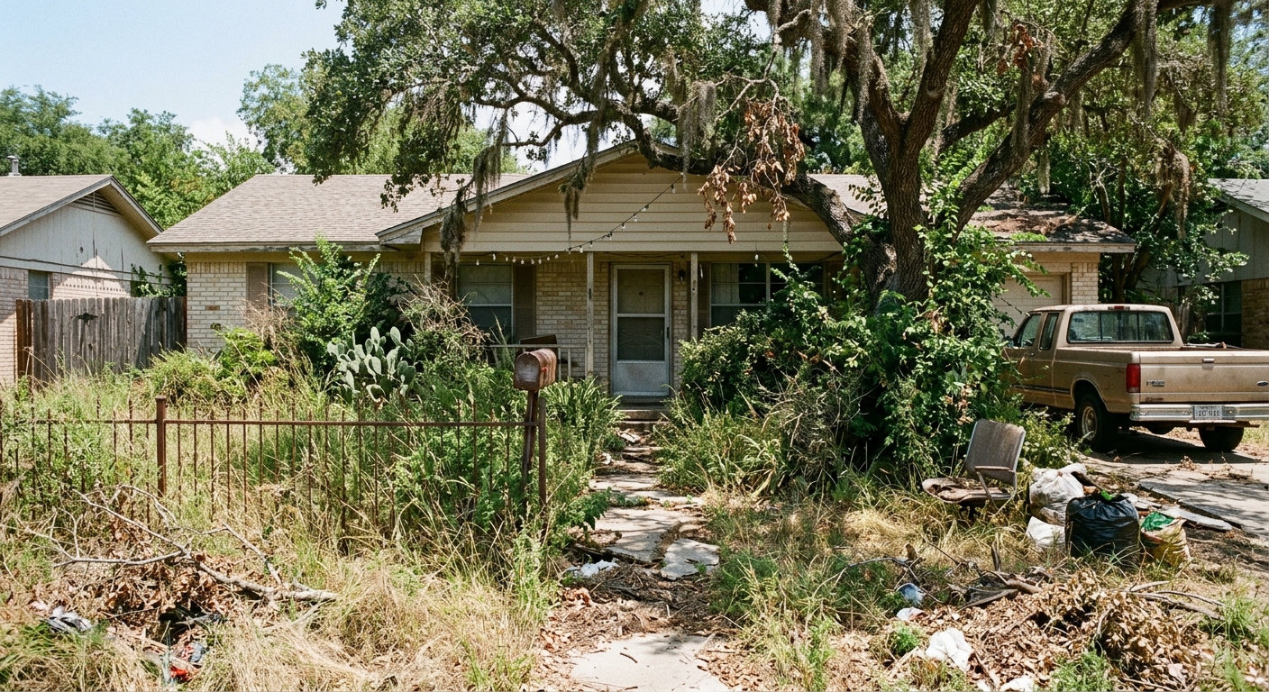 Before yard cleanup